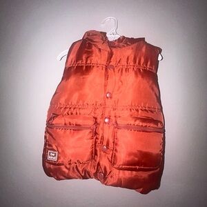 Kids Orange Puffer Vest
